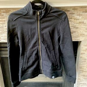 American Giant Full zip black Moto jacket sweatshirt